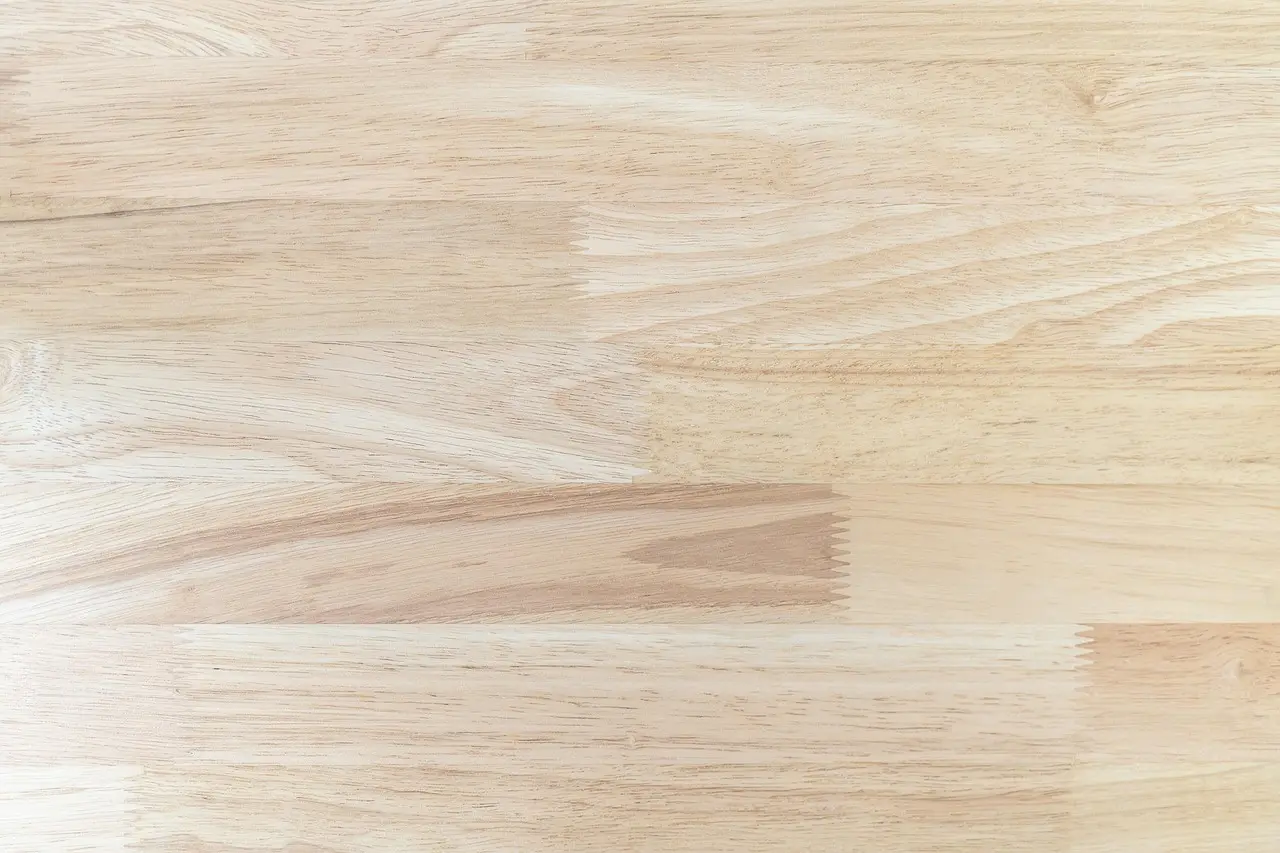 A close-up of light wood grain